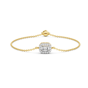 Pulsera de Diamantes Cultivados en Laboratorio con Halo de Esmeralda, 0.50CT, Oro de 14K/18K, Piedra Central, Fabricante de Joyería al por Mayor, OEM, ODM - Product Image 2