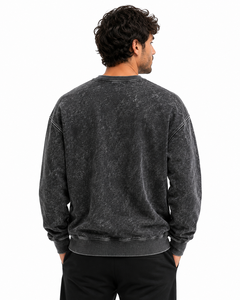 Sudadera Oversize de Cuello Redondo para Hombre con Acabado Vintage Lavado al Ácido, Tejido de Algodón Pesado y Comodidad Superior - Product Image 2
