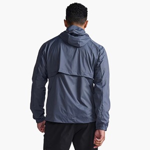 Men's Hooded Windproof Polyester/Nylon Casual Streetwear Windbreaker Jacket Autumn Zipper Closure Solid Color Regular Fit - Product Image 2