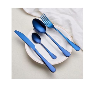 Ensemble de couverts en or, acier inoxydable, couverts dorés de luxe, finition miroir, vaisselle de table, utilisation en restaurant et à domicile, argenterie - Product Image 3