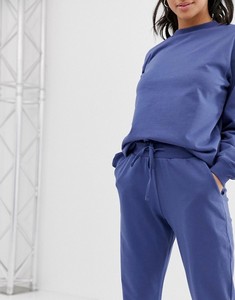 Conjunto Deportivo de 2 Piezas para Mujer, Azul, Poliéster, Estampado, Cuello Redondo, Manga Larga, Corte Regular, Pantalones con Cordón, Color Sólido, Casual - Product Image 5