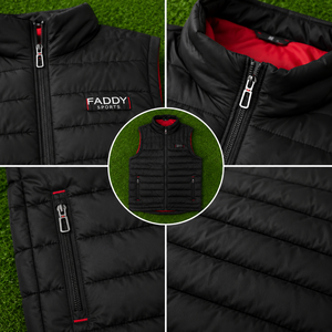 Gilet matelassé d'hiver pour homme avec logo personnalisé, sans manches, résistant à l'eau, chaud, décontracté, coupe ajustée, pour l'extérieur - Product Image 6