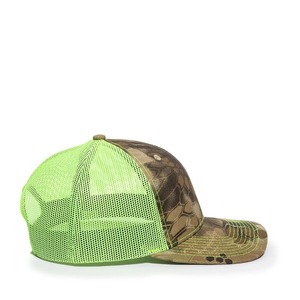 Casquette Trucker Unisexe Camouflage 6 Panneaux en Maille Réglable pour Extérieur Décontracté Printemps-Été Adulte Dos en Maille Verte - Product Image 4
