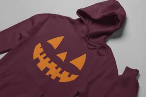 Custom Unisex <b>Halloween</b> Pullover Hoodie Pumpkin Face Print Fleece Hooded <b>Sweatshirt</b> OEM Service - Product Image 4