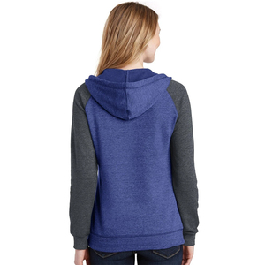 Winter Raglan Contrast Cotton Fleece <b>Hooded</b> <b>Sweatshirt</b> Full Sleeve Loose Fit Fashion Brand Hoodies For Women's - Product Image 5