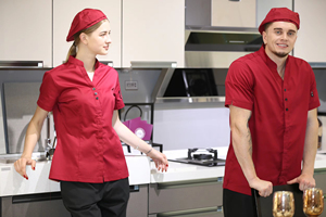 ชุดยูนิฟอร์มเชฟสั่งตัด ผ้าสแปนเด็กซ์/โพลีเอสเตอร์ สำหรับโรงแรม ร้านอาหาร ซักได้ ดีไซน์สำหรับทุกเพศ ชุดพนักงานโรงแรม ใส่ได้ทุกฤดู - Product Image 5