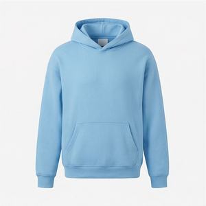 Sweat-shirt à capuche oversize décontracté en molleton 100 % coton anti-boulochage de haute qualité, avec logo personnalisé, style streetwear, épaules tombantes - Product Image 1