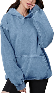 Sudadera con Capucha Extra Grande de Algodón con Logotipo Personalizado ODM, Nueva Colección 2026, Lavado Ácido, Alta Calidad, Último Diseño, Calidad Premium - Product Image 3