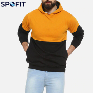 Sweat-shirts pour hommes à logo personnalisé tendance, à séchage rapide, bicolores, 100% coton, respirants, sweat-shirts bicolores pour garçons - Product Image 4