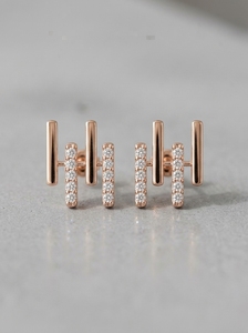 Pendientes Clásicos y Modernos con Diamantes Solitarios de 2.52 Ct, Corte Brillante Cultivado en Laboratorio, Rellenos con Oro Amarillo, Blanco y Rosa de 9K, Certificados por Aigs - Product Image 4