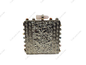 กระเป๋าคลัทช์เปลือกหอยมุกทำมือ โครงเงิน หรูหรา สำหรับงานเลี้ยงตอนเย็น งานแต่งงาน ประดับเปลือกหอยธรรมชาติ - Product Image 4