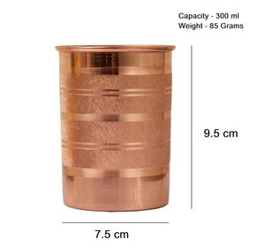 Copper Tumbler <b>Set</b>-Vintage Design Lightweight Gift Box Packaging <b>Screw</b>-On Lid Unisex Handmade - Product Image 5