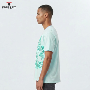 Custom Printed 100% Cotton Top Quality Plain Short Sleeve Eco-Friendly Breathable Loose Fit Mens T-Shirt - Product Image 2
