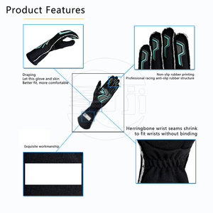 Gants de karting personnalisés, durables, avec paume en silicone et ajustement confortable pour les activités de karting - Product Image 3