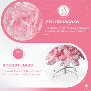 Árbol de Navidad Artificial de Pino de 7.5 Pies con Nieve Artificial, Sin Luces, Marca 641 Bran, Tipo Lápiz - Product Image 3