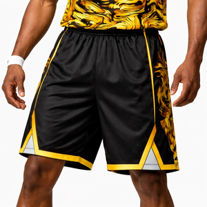 ชุดบาสเก็ตบอลสั่งทำพิเศษ ชุดทีม ผ้าโพลีเอสเตอร์ตาข่าย ระบายอากาศได้ดี เสื้อเจอร์ซีย์ กางเกงขาสั้น พิมพ์ลายแบบซับลิเมชั่น ชุดกีฬาสำหรับฝึกซ้อม - Product Image 4