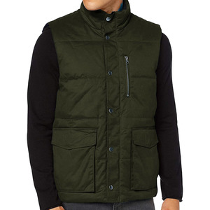 Gilet matelassé réversible imperméable avec logo personnalisé, col roulé sans manches, fermeture éclair, pour homme et femme, idéal pour l'hiver - Product Image 5