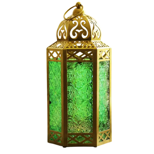 <b>Lanterns</b> <b>Large</b> Gold Metal Moroccan Decorative Candle <b>Lantern</b> Holder For Hanging Or Tabletop Indoor Home Decor Outdoor Low Price - Product Image 1