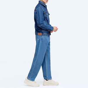 Quality Casual Embroidered Windproof Oversized Drop Shoulder Denim <b>Jeans</b> <b>Jacket</b> for Men Distressed <b>Black</b> 100% Cotton Winter - Product Image 2