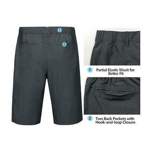 Shorts décontractés pour hommes les plus vendus – Style urbain, respirants, légers, taille élastique, motif uni, teinture unie - Product Image 5