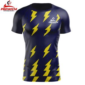 Rashguard Homme Personnalisé 2026 Imprimé par Sublimation Respirant Anti-Bactérien Écologique Séchage Rapide Léger Compression Fitness - Product Image 4