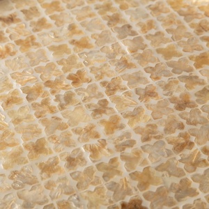 Bandejas para servir perlas para madre de fábrica, fabricante en Vietnam, bandeja redonda amarilla de alta calidad para hotel y restaurante - Product Image 2