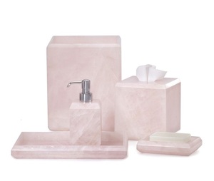 Seven-Piece Resin Bathroom Set Minimalist Soap Dish Toothbrush Holder & Shampoo Bottle Tumbler Tray Easy To Clean <b>Bath</b> Set - Product Image 4