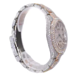 Reloj de Cuarzo con Diamantes Moissanite de Alta Calidad para Hombre, Estilo Hip Hop, Totalmente Cubierto de Diamantes VVS, Reloj de Pulsera Premium Brillante - Product Image 4