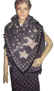 Women's Summer Retro Style <b>Square</b> Viscose <b>Scarf</b> New Geometric Design 53*53cm Vintage <b>Silk</b> Screen Printing for Neck Protection - Product Image 2