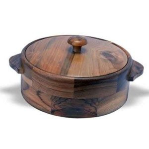 Exclusivo Calentador de Tortillas Moderno de Madera con Tapa de Acero Inoxidable, Contenedor para Pan, Soporte para Panqueques, Vajilla Ecológica, 20cm - Product Image 3