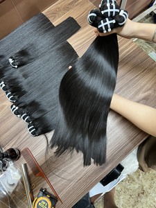Super doble dibujado pelo vietnamita hueso recto extensiones de cabello humano 100% cabello crudo Vietnam - Product Image 2