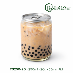 Vietnam Factory Direct Custom Logo 250ml Clear PET <b>Plastic</b> <b>Cup</b> Food Grade Bubble Tea Cold <b>Drink</b> In-Mold Labeling OEM 55mm - Product Image 2