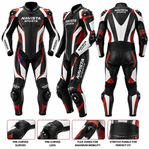 Traje de Motociclismo de Cuero NAVISTA Avanzado, Protección Completa con Certificación CE, Tallas Grandes, Secado Rápido, Transpirable, Resistente al Viento y Anti-UV, Venta al Por Mayor - Product Image 5