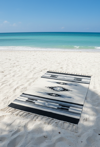 Tapis de prière/pique-nique de voyage moderne en coton tissé à la main, motif floral, lavable, réversible, trois tons, en peluche, vente en gros - Product Image 2