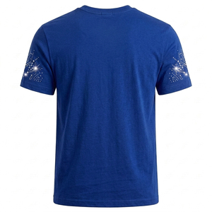 Camisetas de Algodón 100% con Cuello Redondo y Pedrería de Secado Rápido, Diseño Nuevo 2026, para Hombre, Moda Urbana - Product Image 2