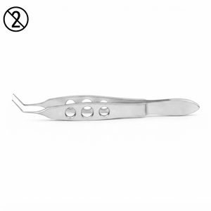 Pinzas Kelman McPherson 1x2 Dientes, Acero Inoxidable, Instrumento Quirúrgico Oftálmico, Herramienta para Cirugía Ocular, Certificación Médica CE Clase I - Product Image 1