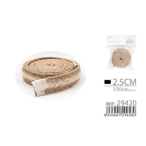 ริบบิ้นปอกระเจา Ilan ขนาด 2.5 ซม. ยาวประมาณ 150 ซม. สำหรับสายกระเป๋า - Product Image 3