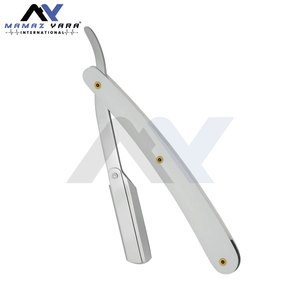 Rasoir professionnel pour barbier, rasoir droit à lame unique pour hommes, système de verrouillage pivotant, manche en acier inoxydable et plastique, outil de rasage - Product Image 3