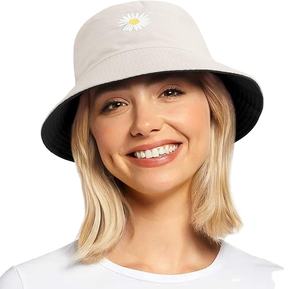 Sombrero de cubo personalizado Sombrero de lavabo de moda de algodón al aire libre Bordado Popular Sombrero de cubo de viaje de playa - Product Image 1