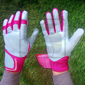 Premium Quality Synthetic <b>PVC</b>/PU Leather Professional Baseball Batting <b>Gloves</b> Ambidextrous Long Cuff Adult Youth Ultimate - Product Image 3