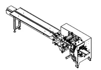 Machine d'emballage de découpe d'emballage de biscuits/aliments/collations horizontaux à flux entièrement automatique