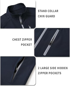 Contrast Trim <b>Men</b> Golf <b>Vest</b> Color Accent Softshell Body Warmer Stylish Finish Performance Athletic Gilet Outerwear - Product Image 4