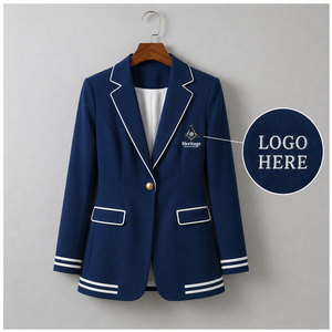 Veste décontractée pour femme, style grec, pour la franc-maçonnerie et les confréries, avec logo brodé personnalisé Delta Sigma, de luxe - Product Image 1