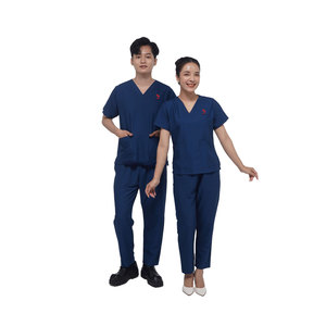 Ensemble de blouses médicales unisexes Solid Trader, vêtements d'infirmière, tissu respirant, design léger, uniforme d'hôpital - Product Image 3