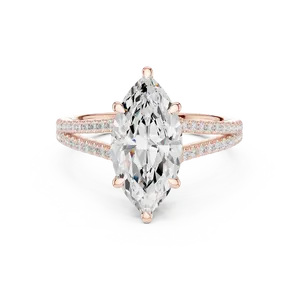 <b>Split</b> Shank Micro Pave 2.5ct Marquise Cut Lab Grown Diamond Engagement <b>Ring</b> 18K Solid Gold IGI Certified VVS E-F Fine <b>Ring</b> - Product Image 5