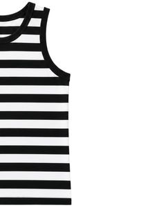 Black <b>White</b> Striped <b>Men</b> Cotton Tank Top Sleeveless <b>Vest</b> Casual Summer Gym Fitness Shirt Breathable Loose Fit Streetwear Tank Top - Product Image 4