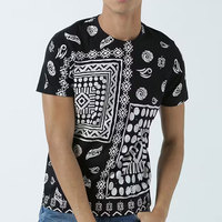 Nouvel Arrivage T-shirt Homme Imprimé Numérique Uni Tissu Toile Haute Qualité Respirant Coupe Classique T-shirt Graphique