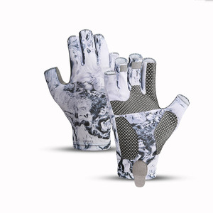 Guantes de medio dedo para deportes acuáticos, sublimados, de poliéster, unisex, transpirables, con palma de malla, para todas las estaciones, con cierre de velcro. - Product Image 5