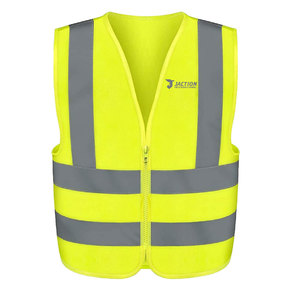 Gilet de sécurité pour travaux de construction, design personnalisé, respirant, confortable, fabriqué au Pakistan - Product Image 1