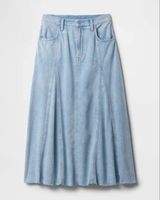 Jupe longue en jean de haute qualité pour femme, grande taille, style robe de bal, en coton respirant, décontractée, taille naturelle, personnalisable